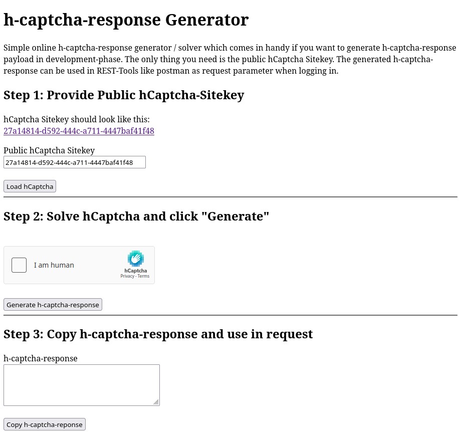 Hcaptcha Response Generator Screenshot